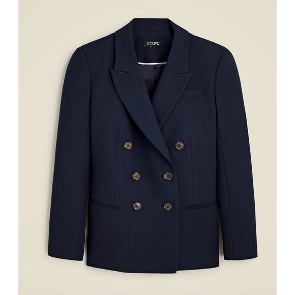 J.Crew Double Breasted Blazer Jacket Four Season Stretch Womens Navy US 20 NWT - Picture 2 of 16